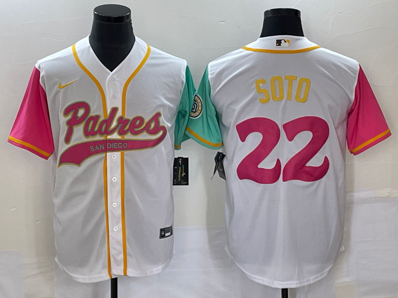 Men's San Diego Padres Juan Soto #22 White City Connect Jersey Joint Edition